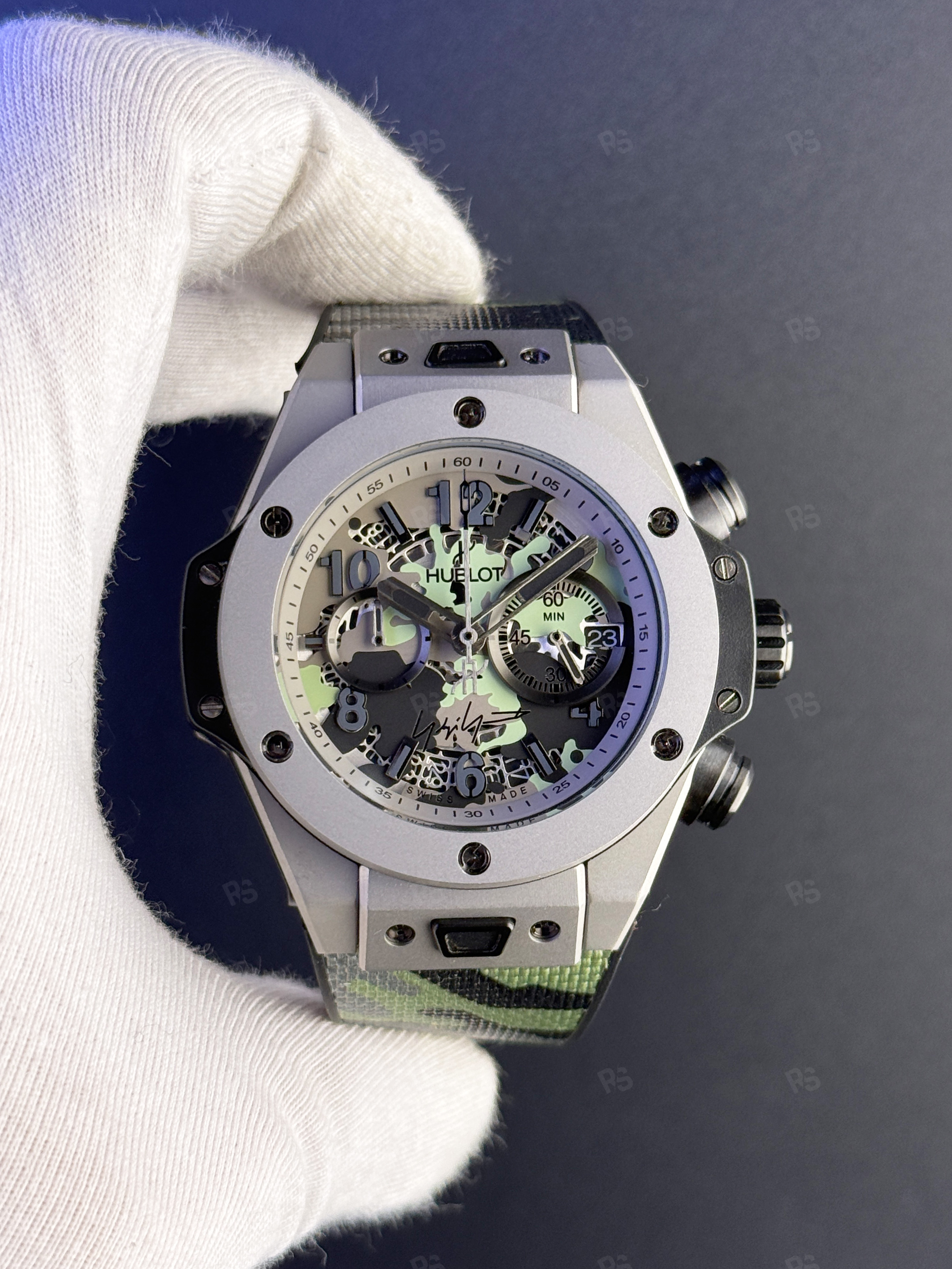Hublot Big Bang Skeleton Gri Quartz Chronograph Erkek Saat (6)