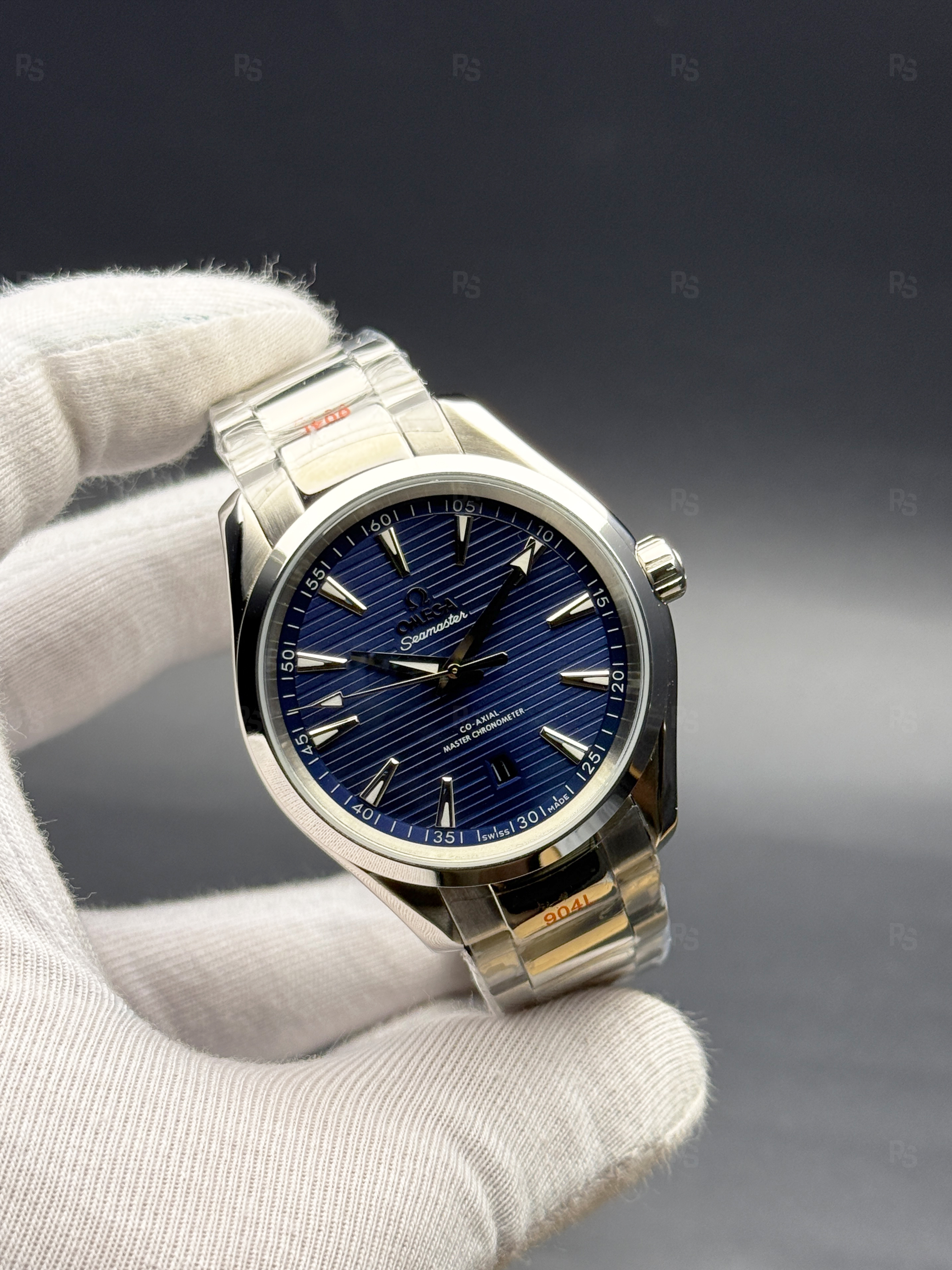 Omega-Seamaster-Aqua-Terra-Mavi-Kadran-Otomatik-erkek-saati-replikasaat-replika-saat