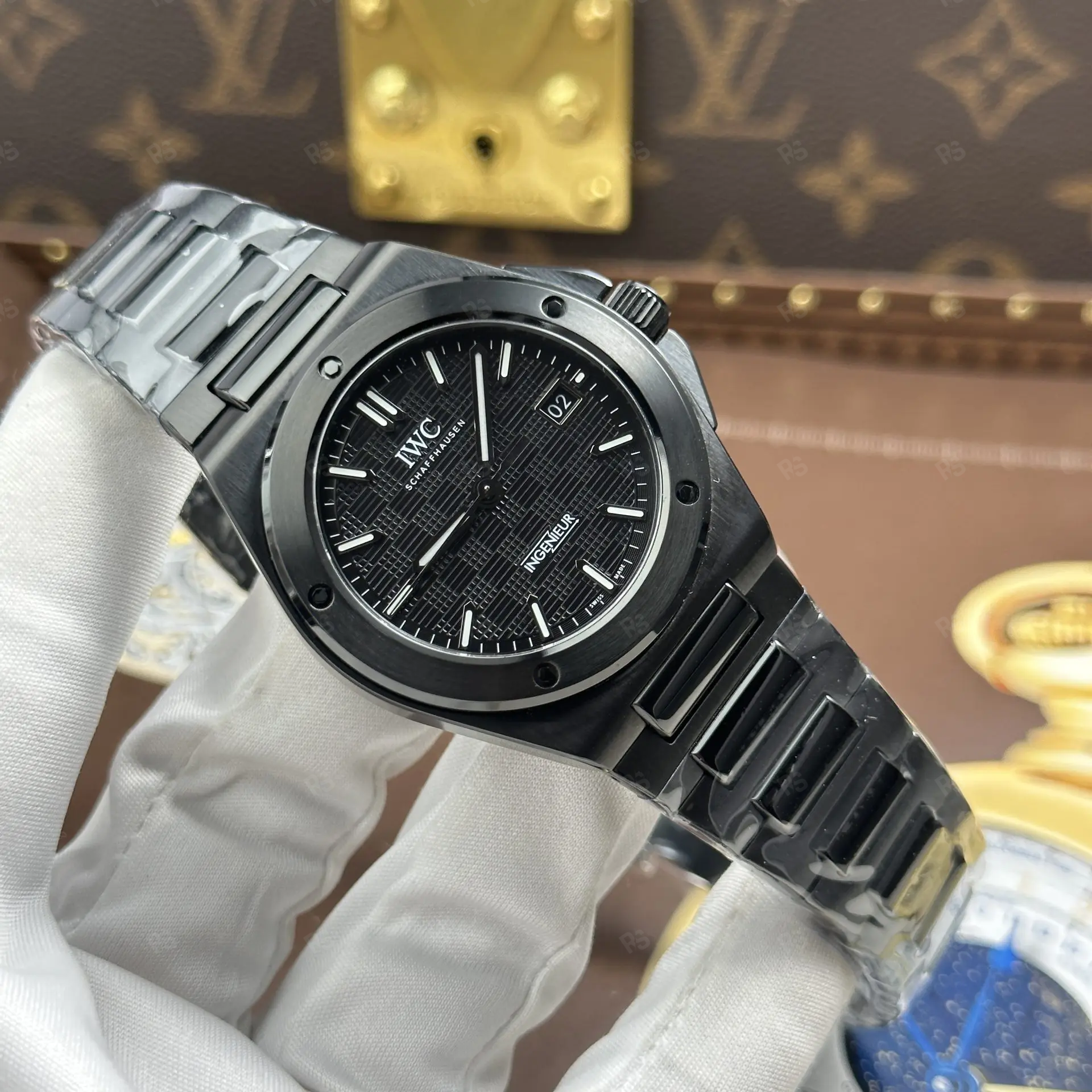 IWC Ingenieur – Siyah Kadran Otomatik Mekanizma – V7 Factory Super Clone 40mm – Calibre 32111 (1)