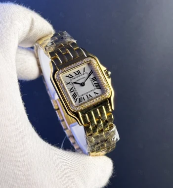 Cartier Panthère Medium Kadın Saati 33mm Taşlı Bezel | Gold Kasa