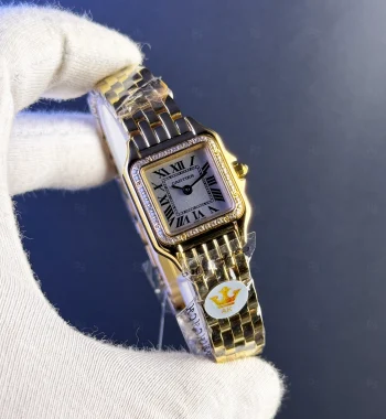 Cartier Panthère Mini Kadın Saati 22mm Taşlı Bezel | Gold Kasa