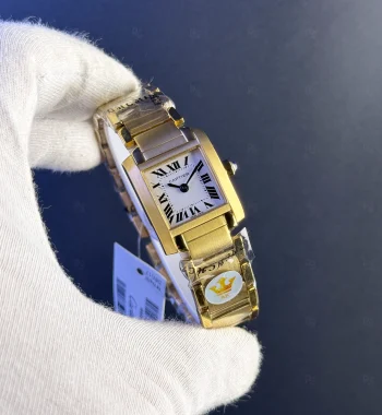 Cartier Tank Française Kadın Saati 22mm Beyaz Kadran | Gold Kasa