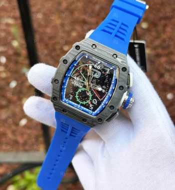 Richard Mille RM11-04 R. Mancini Erkek Saati 45mm Siyah Karbon Kasa
