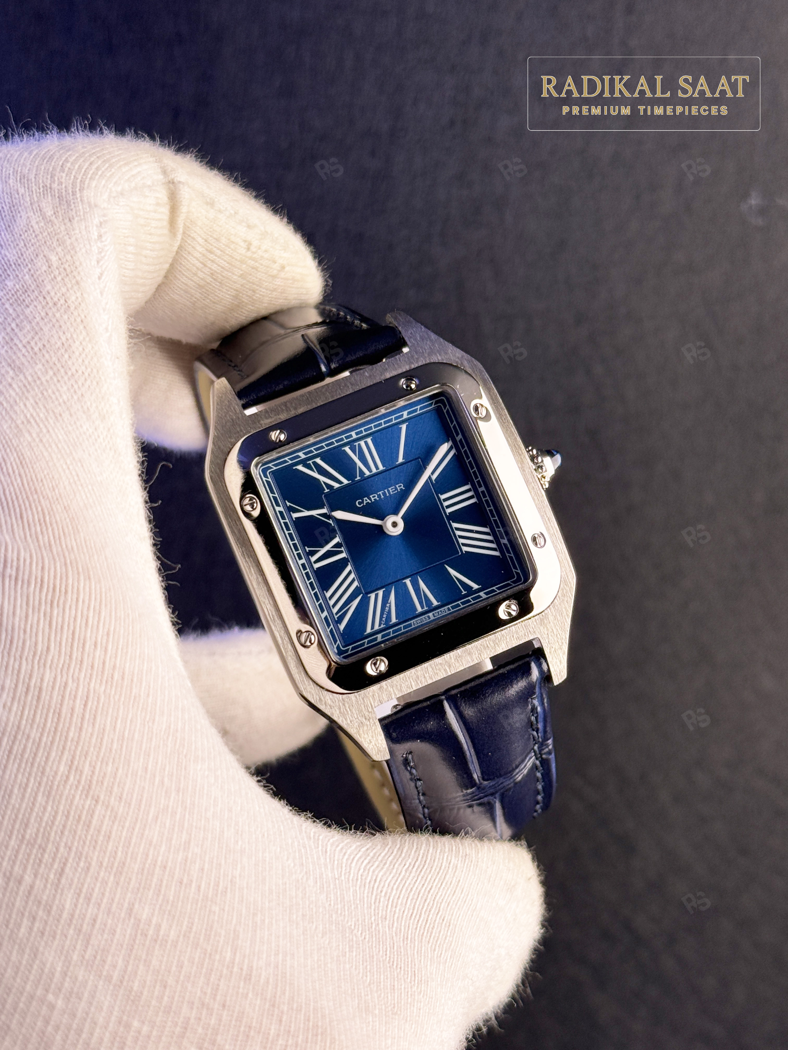 Cartier-Santos-Çelik-Kasa-Mavi-Kadran-Deri-Kordon-Otomatik-Erkek-Saati-replikasaat-replika-saat (1)