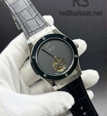 Hublot Classic Fusion Çelik Siyah Kadran Turbillon Otomatik Erkek Saati