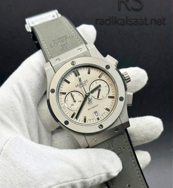 Hublot Classic Fusion Chronograph Gri Kadran Deri Kordon Quartz Erkek Saati