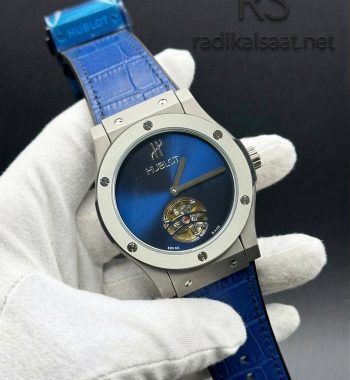 Hublot Classic Fusion Titanium Kasa Mavi Kadran Turbillon Erkek Saati