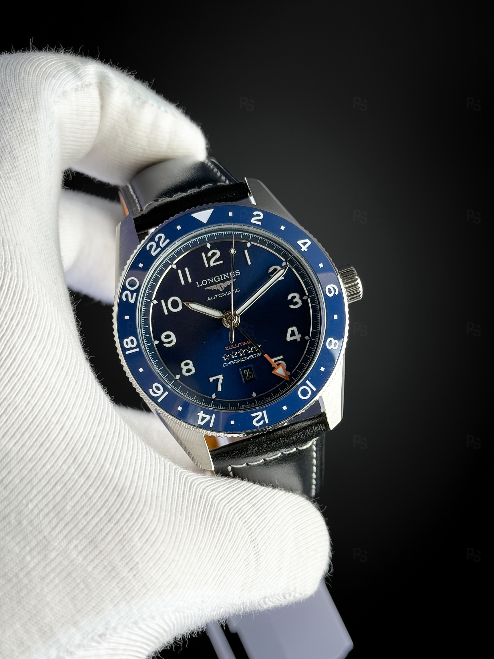 Longines-Zulu-Time-Mavi-Kadran-Mavi-Seramik-Bezel-Siyah-Deri-Kayış-Otomatik-Erkek-Saati-radikalsaat-replikasaat (3)