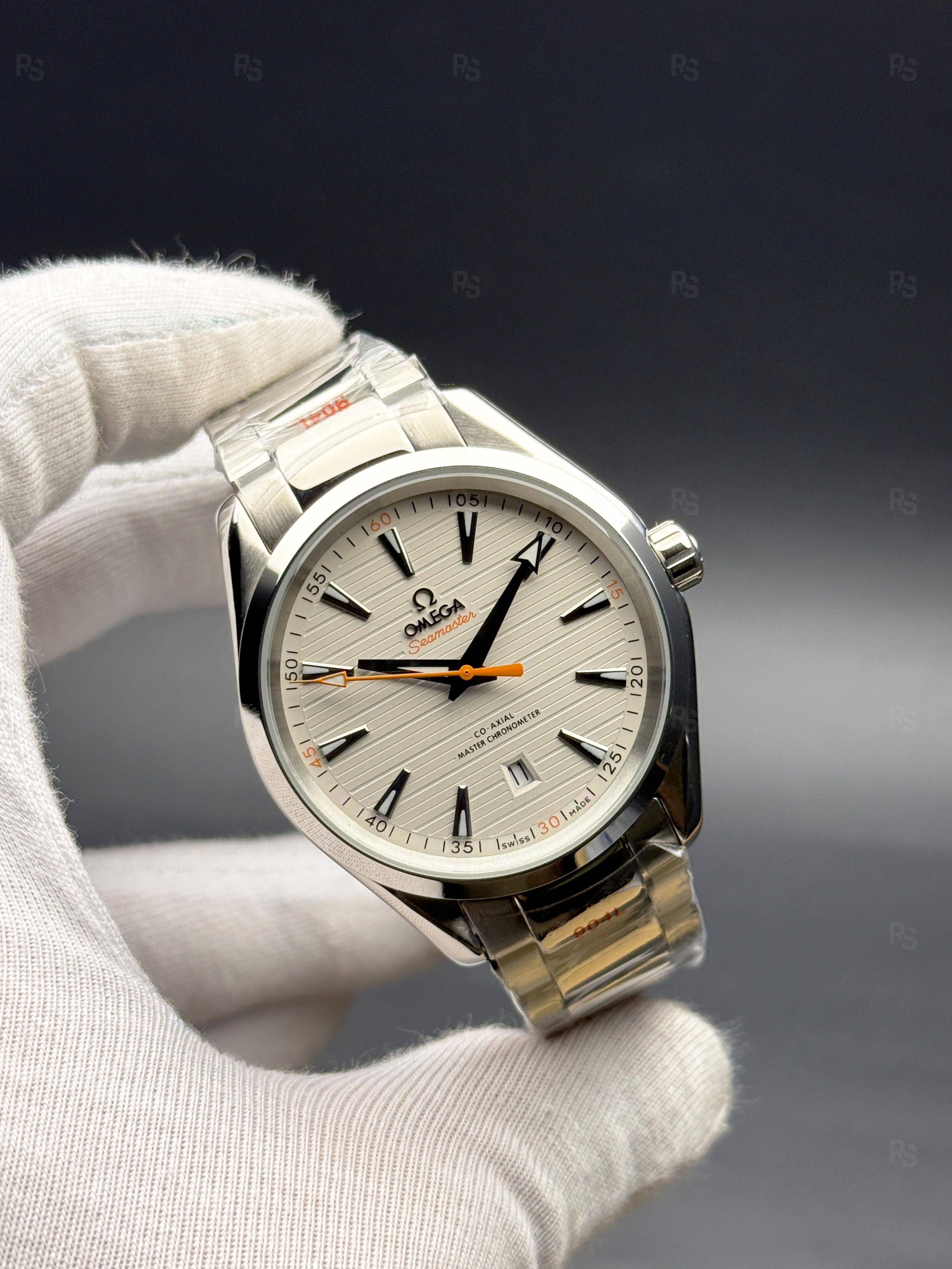 Omega-Seamaster-Aqua-Terra-Beyaz-Kadran-Otomatik-erkek-saati-replikasaat-replika-saat
