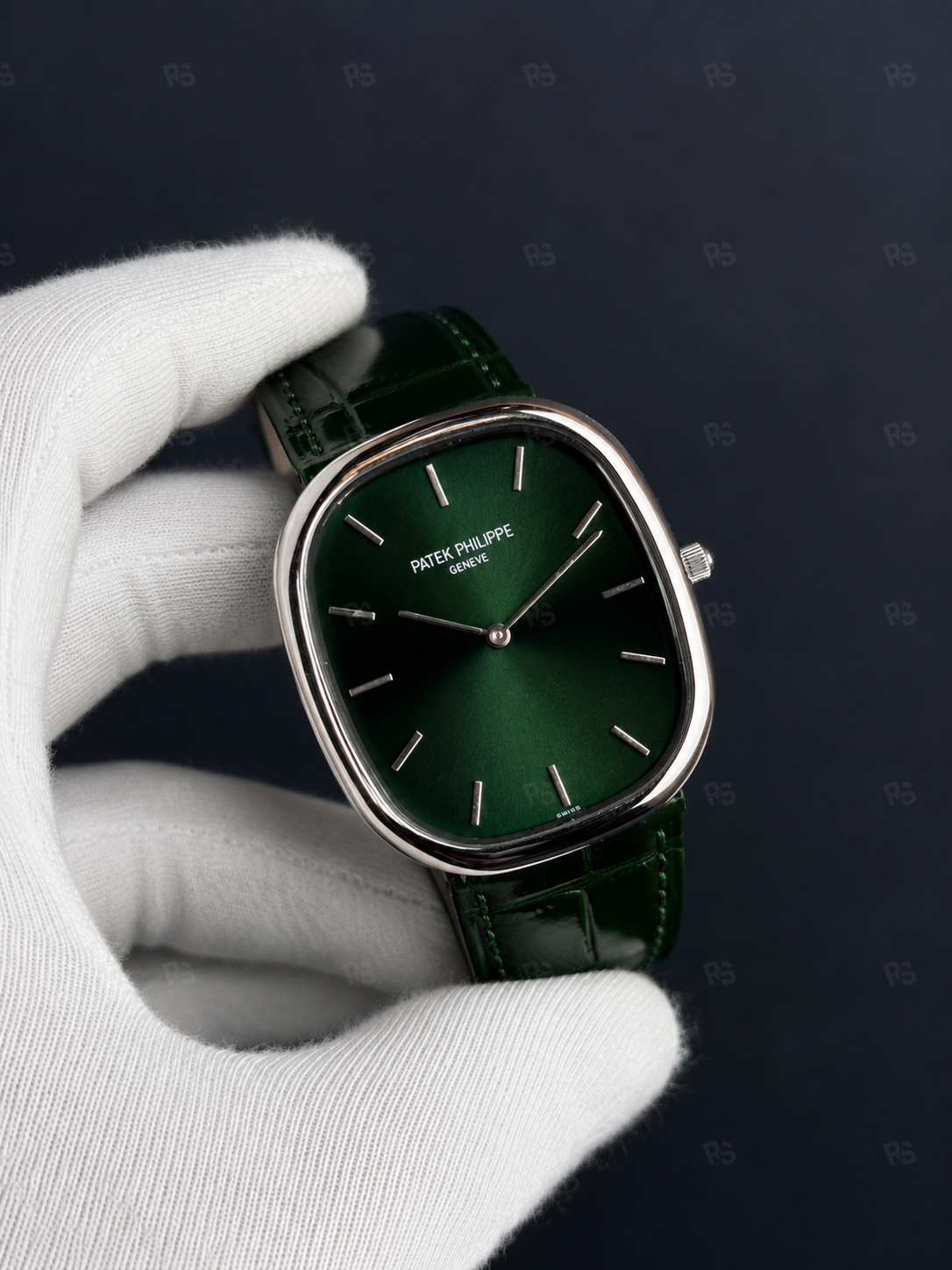 Patek-Philippe-Ellipse-38mm-Quartz-Yeşil-Kadran-deri-yeşil-kordon-replikasaat-radikalsaat (2)