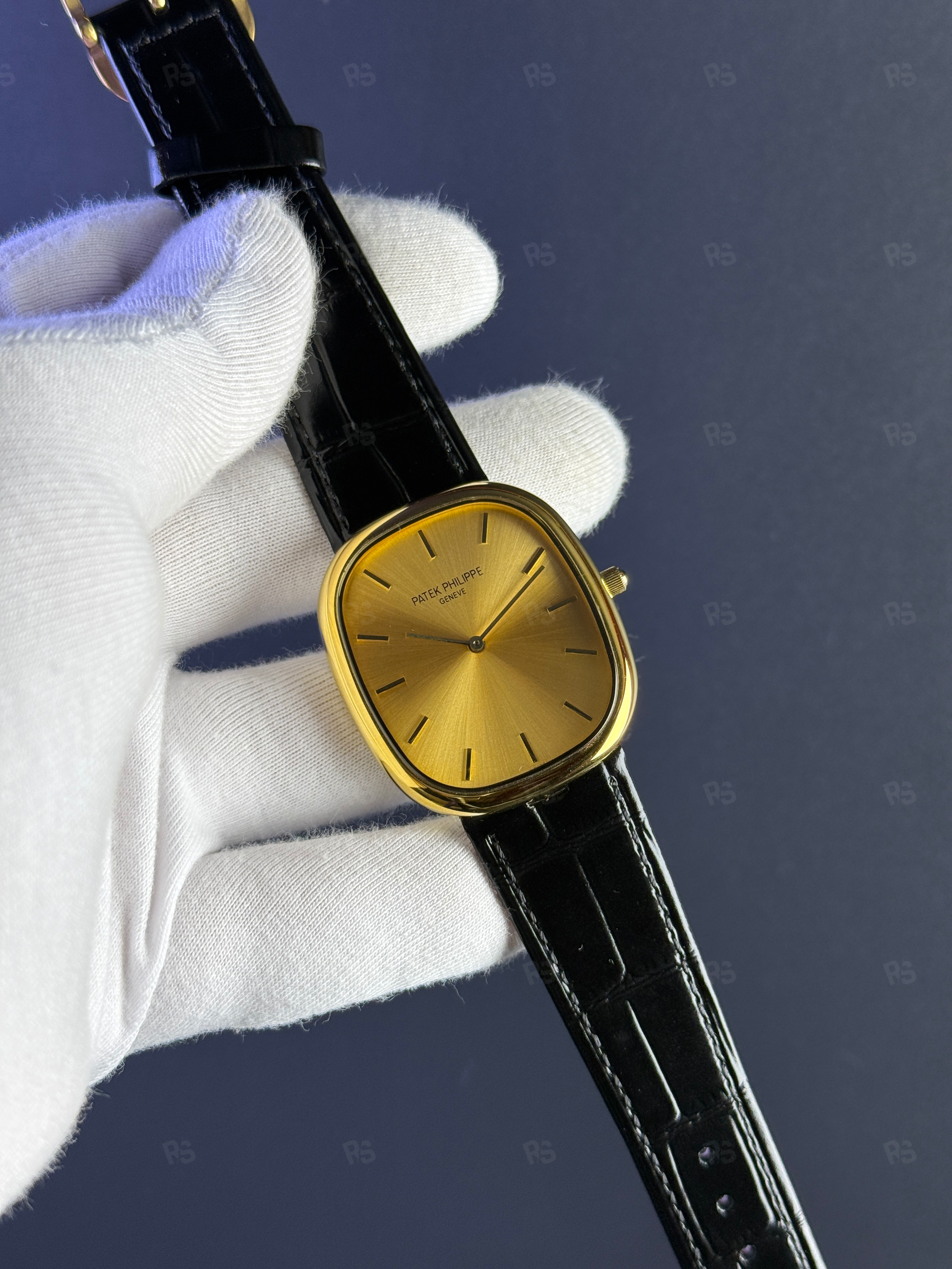 Patek-Philippe-Ellipse-38mm-Quartz-sarı-Kadran-siyah-kordon-replikasaat-radikalsaat (1)