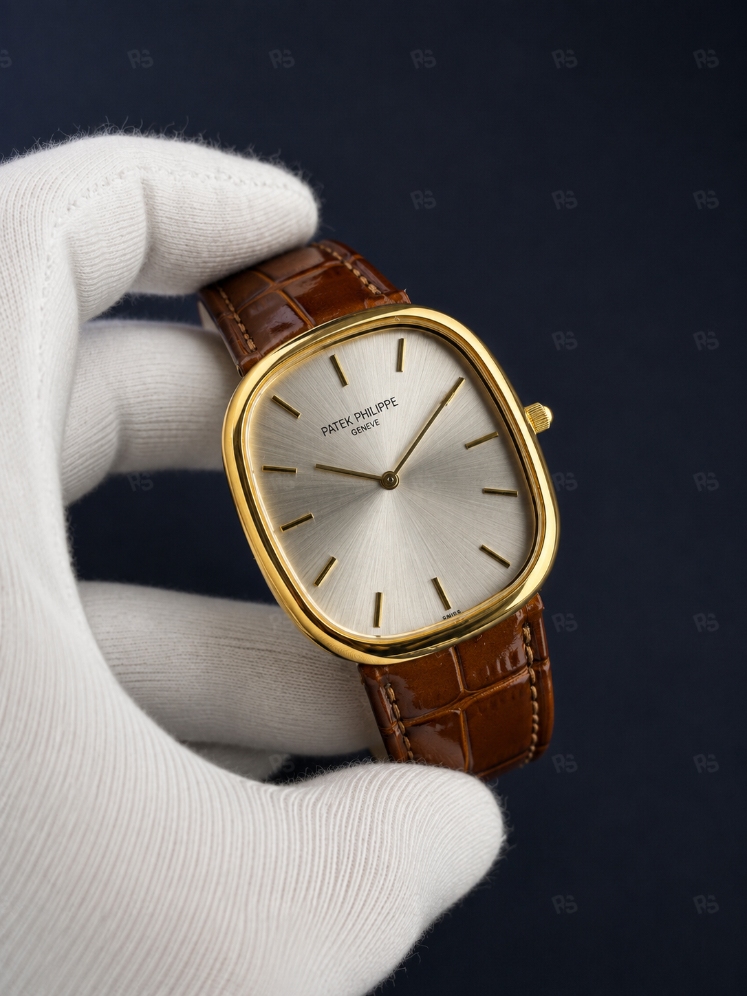 Patek-Philippe-Ellipse-38mm-Quartz-silver-Kadran-kahverengi-kordon-replikasaat-radikalsaat (2)