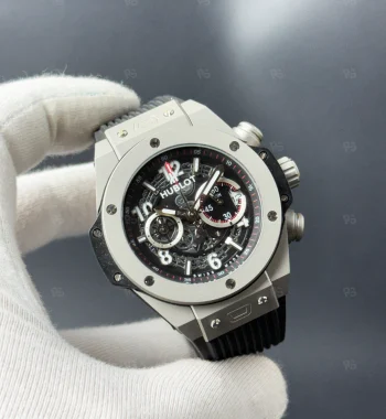 Hublot Big Bang Gri Kasa Quartz Skeleton 44mm Erkek Saati