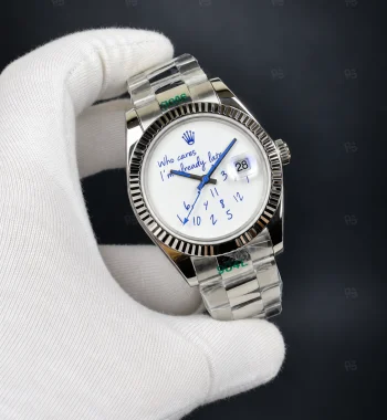 Rolex Datejust Oyster Kordon Who Cares I'm Already Late Automatic